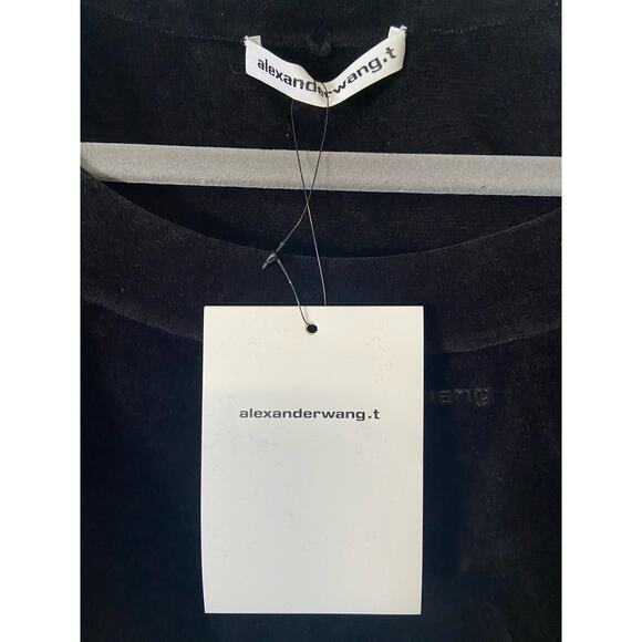 Alexander Wang Logo Scoop Neck Long Sleeve Sweater Top Designer Authentic Small - Picture 12 of 12